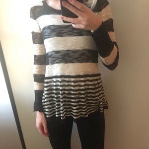 Pieces Kensie striped sheer top